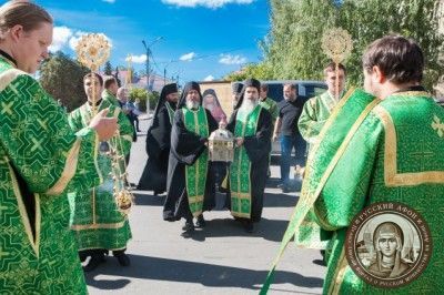 Мощи преподобного Силуана Афонского встретили в Ельце